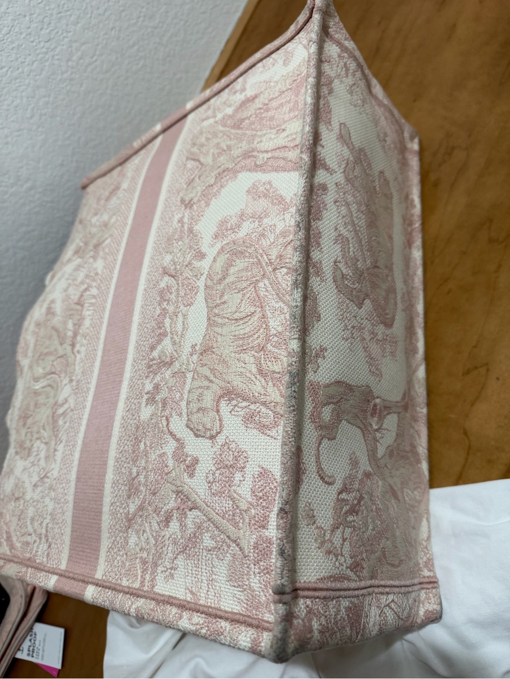 Dior Pink Toile de Jouy Large Book Tote Bag - Picture 9 of 15